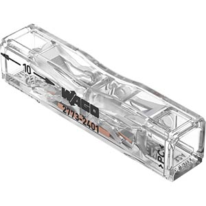 WAGO 2773-2401, PUSH WIRE? Inline Splicing Connector, 4 mm?, 2-conductor, transparent, 4066966321630