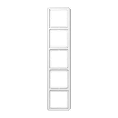 JUNG CD585WW, 5-gang frame, white, 4011377059108