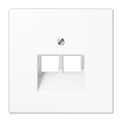 JUNG LS969-2UAWW, centre pl.f.2-gang mod. jack sockets, 4011377899100