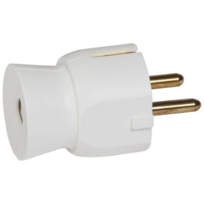 Legrand 050315, PLUG 2P+E SCH STRAIGHT WHITE, 3245060503154