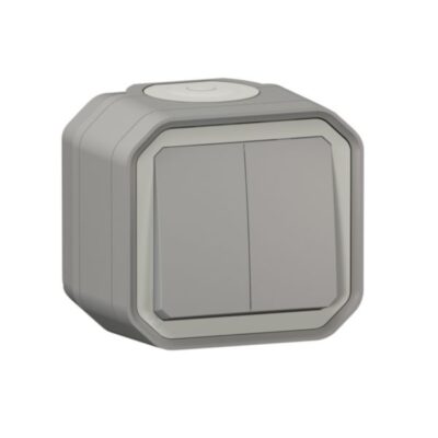 Legrand 069715L, DOUBLE 2-WAY SWITCH S/M GREY, 3414971881891