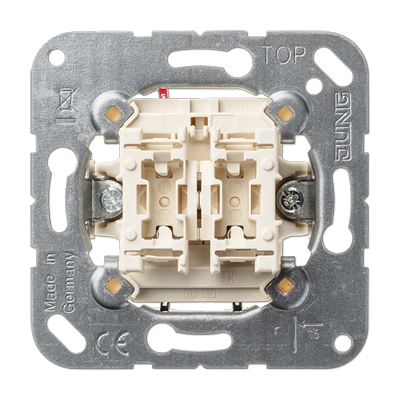 JUNG 501-2USI, 2-gang switch insert 1-pole, 1-way, 4011377689305