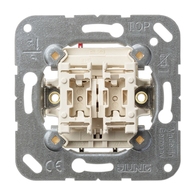 JUNG 505EU, 2-gang switch insert 1-pole, 1-way, 4011377261105