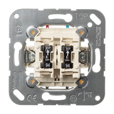 JUNG 505KOU5, 2-gang switch insert with indicator, 4011377262454