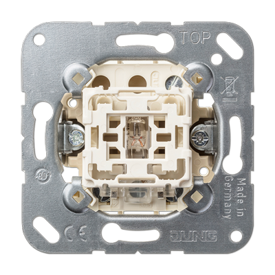 JUNG 506-20KOU, 1-gang switch insert 1-pole, 2-way with, 4011377269057