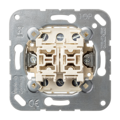 JUNG 509-20U, 2-gang switch insert 1-pole, 2-way, 4011377268951