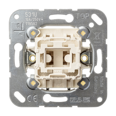 JUNG 531EU, 1-gang push-button insert, 1-way, 4011377272804