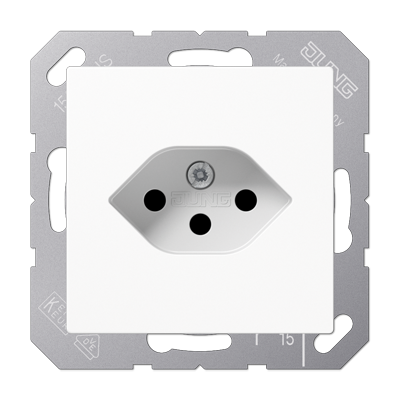 JUNG A1520-13BFSEVWW, Socket for Switzerland 1-gang socket, 4011377102477