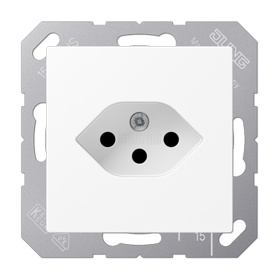 JUNG A1520-13SEVWWM, Socket for Switzerland 1-gang socket, 4011377203778