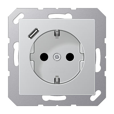 JUNG A1520-18CAL, SCHUKO socket with USB type C, 4011377184275