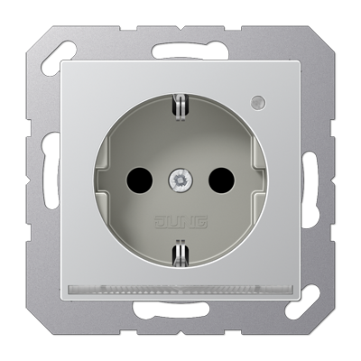 JUNG A1520-OALLNW, Schuko socket with LED pilot light, 4011377154933