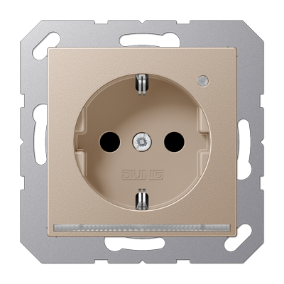 JUNG A1520-OCHLNW, Schuko socket with LED pilot light, 4011377154940