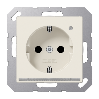 JUNG A1520-OLNW, Schuko socket with LED pilot light, 4011377154896