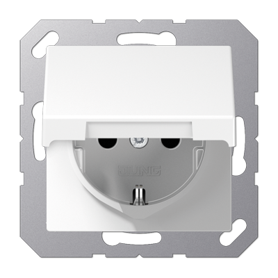 JUNG A1520BFKIKLWW, SCHUKO? socket with hinged lid, 4011377124530