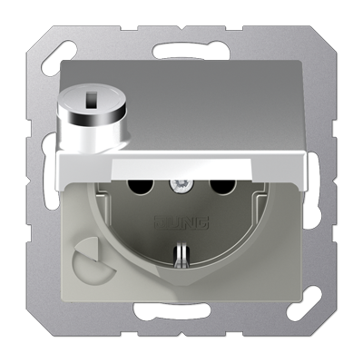 JUNG A1520BFKLSLAL, SCHUKO? socket with safety lock, 4011377132689