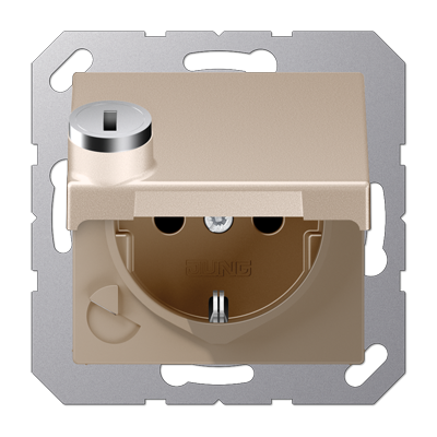 JUNG A1520BFKLSLCH, SCHUKO? socket with safety lock, 4011377132672