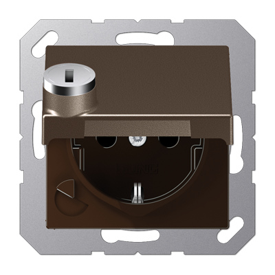 JUNG A1520BFKLSLMO, SCHUKO? socket with safety lock, 4011377132665