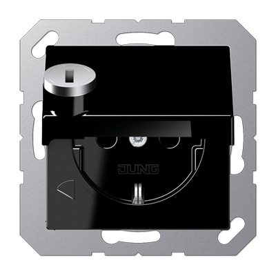JUNG A1520BFKLSLSW, SCHUKO? socket with safety lock, 4011377132733