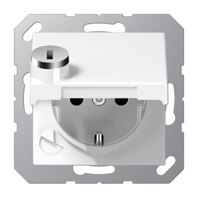 JUNG A1520BFKLSLWW, SCHUKO? socket with safety lock, 4011377132726