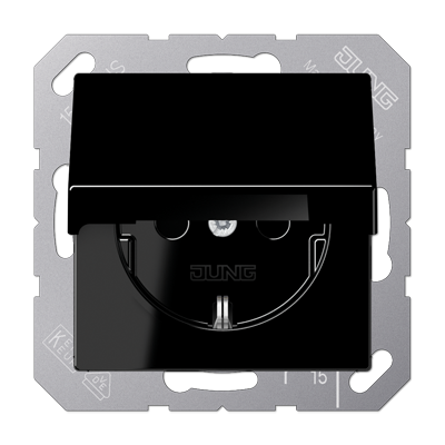 JUNG A1520BFKLSW, SCHUKO? socket with hinged lid, 4011377124479