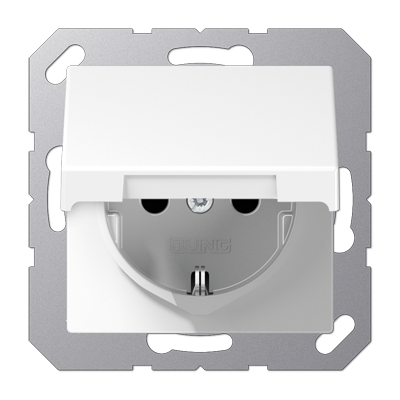 JUNG A1520BFKLWW, SCHUKO? socket with hinged lid, 4011377124448