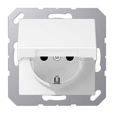JUNG A1520BFKLWWM, SCHUKO? socket with hinged lid, 4011377185845