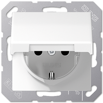 JUNG A1520KLPLWW, Cover for SCHUKO? sockets, 4011377059573