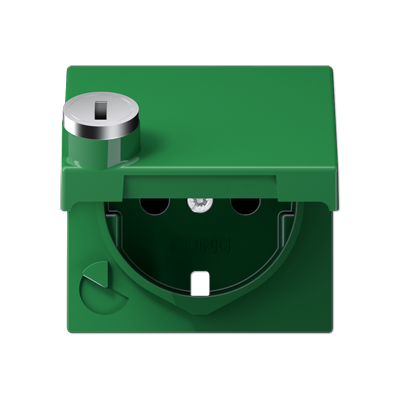 JUNG A1520KLSLPLGN, Cover for SCHUKO? sockets, 4011377131491