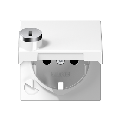 JUNG A1520KLSLPLWW, Cover for SCHUKO? sockets, 4011377133006