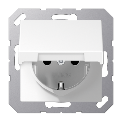 JUNG A1521KIKLWW, SCHUKO? socket with hinged lid, 4011377066878