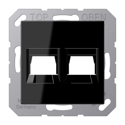 JUNG A1569-2WESW, centre plate for MJ f. 2 sockets, 4011377177451