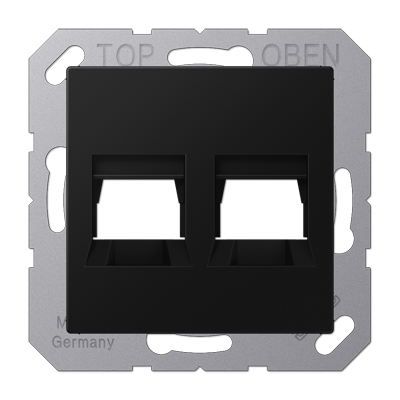 JUNG A1569-2WESWM, Centre plate for modular jack sockets, 4011377189294