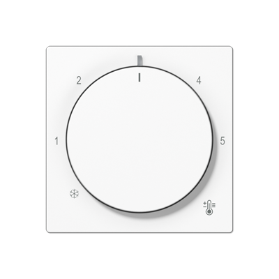 JUNG A1749BFWW, Centre plate with knob room thermostat, 4011377195141