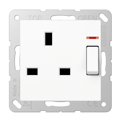 JUNG A3171KOWW, switched socket, 4011377053885
