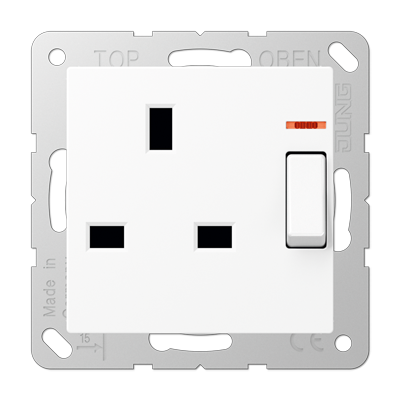 JUNG A3171KOWWM, switched socket, 4011377203747