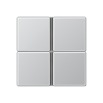 JUNG A404TSAAL, Cover kit 4-gang, complete, 4011377037021