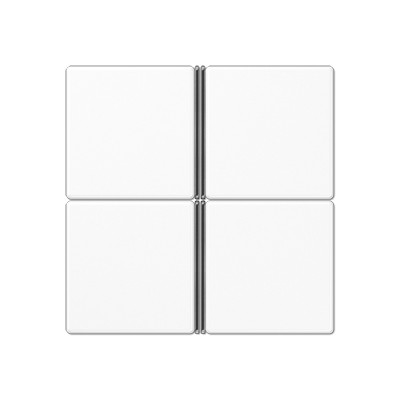 JUNG A404TSAWW, Cover kit 4-gang, complete, 4011377037670