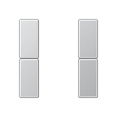 JUNG A502TSAAL, Cover kit 2-gang, complete, 4011377107281