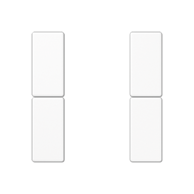 JUNG A502TSAWW, Cover kit 2-gang, complete, 4011377107274