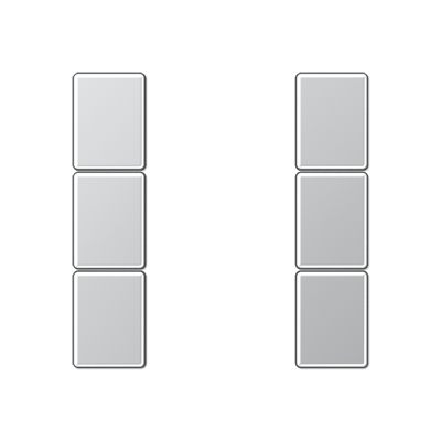 JUNG A503TSAAL, cover kit 3-gang, complete, 4011377104983