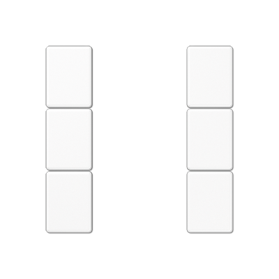 JUNG A503TSAWW, cover kit 3-gang, complete, 4011377104518