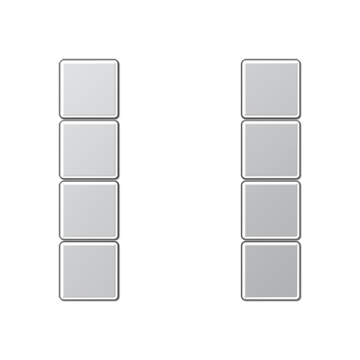 JUNG A504TSAAL, Cover kit 4-gang, complete, 4011377107526