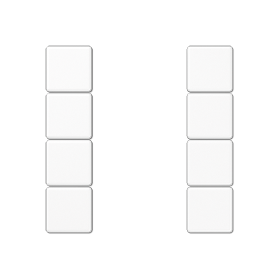 JUNG A504TSAWW, Cover kit 4-gang, complete, 4011377107519