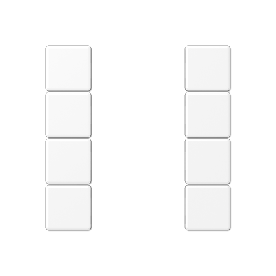 JUNG A504TSAWWM, cover kit 4-gang, complete, 4011377185586