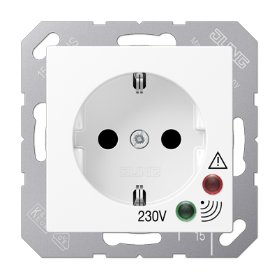 JUNG A521UFWW, SCHUKO socket w. overv.protection, 4011377203846