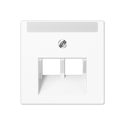 JUNG A569-2NAPLUAWW, centre plate for modular jack socket, 4011377206397