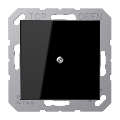 JUNG A590ASW, cable outlet w.centre plate and insert, 4011377028913