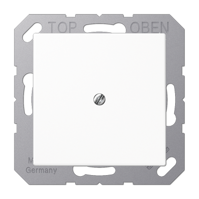 JUNG A590BFAWW, cable outlet w.centre plate and insert, 4011377105249