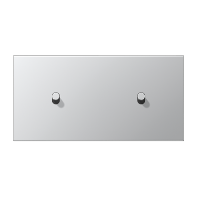 JUNG AL12-200R0, Centre plate 2-gang horiz. 1+1 toggle, 4011377174092