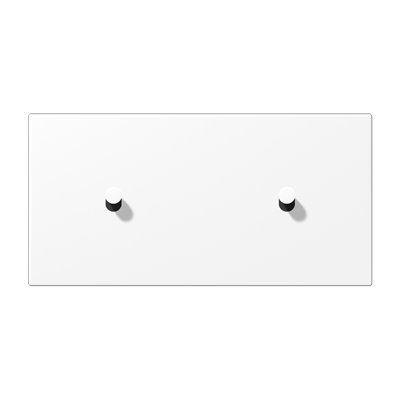 JUNG AL12-200WWMK07, Centre plate 2-gang horiz. 1+1 toggle, 4011377212299